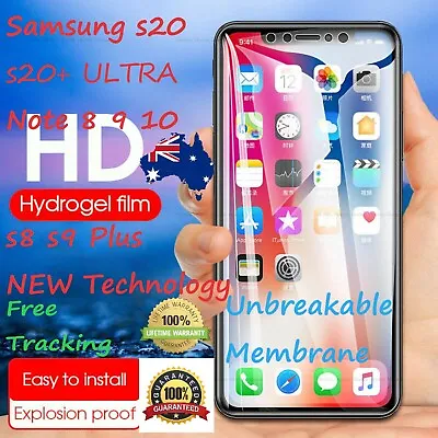 $5.99 • Buy Samsung HYDROGEL Screen Protector For Samsung S20 Ultra S10+ S8/9+ Note 8 9 10