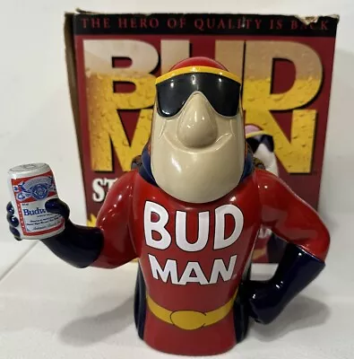 Bud Man Budweiser Beer 1993 Collectors Edition Ceramic Stein Mug *new* • $74.99