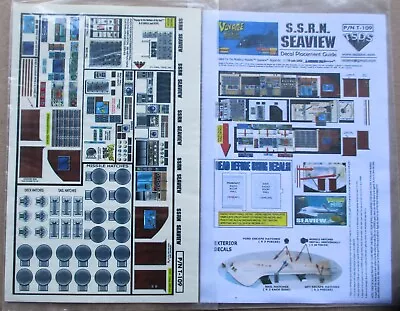 TSDS SEAVIEW DECAL & PHOTOETCH SET 1/128 Moebius Kit Voyage Bottom Of The Sea • $29.99