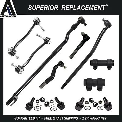 12pc Front Drag Link Ball Joint Sway Bar End Link Tie Rods For Ford F-250 F-350 • $184