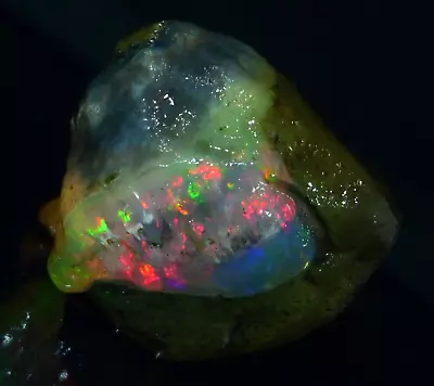 Multi Fire Opal Rough 171.50 Carat Natural Ethiopian Opal Raw Welo Opal Gemstone • $287.93