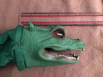 VTG German Rubber Face Cloth Alligator Crocodile Dragon Tube Style Hand Puppet • $45