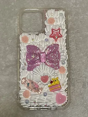 $60 • Buy Decoden Bow Case IPhone 12 Pro Max Kawaii Cute Pink Whipped Cream White Whip