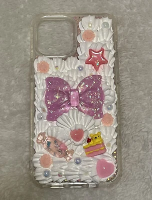 $60 • Buy Decoden Bow Case IPhone 12 Pro Max Kawaii Cute Pink Whipped Cream White Whip