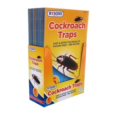 Cockroach Traps Poison Free 6 Traps RYSON  • £2.45