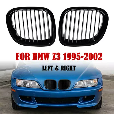 For BMW Z3 95-02 Glossy Black Front Bumper Kidney Grill Grille Coupe Convertible • $38.53