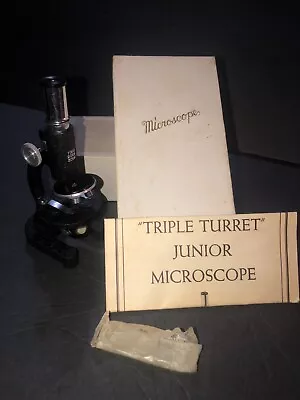 VINTAGE 8  MINI-MICROSCOPE JAPAN Works! With Box • $34.99