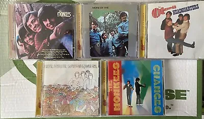 Monkees Set Of 5 Rhino CD’s With Cards Includes Changes • $50