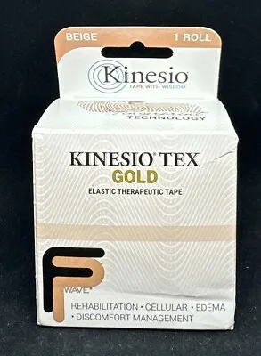Kinesio Tex Gold Elastic Therapeutic Tape Rehab•Cellular•Edema•Beige 2  X 16.4’ • $12.95