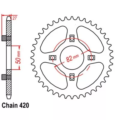 Standard Rear Sprocket 44T For Honda XR75 1973-1978 • $54.78