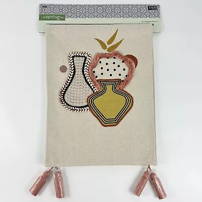 The Spring Shop Table Runner Aloe Vera Linens Pottery Tassels Southwest • $23.99