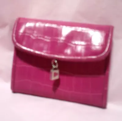 Mary Kay Prize Faux Crock Dark Pink Wallett • $12.99