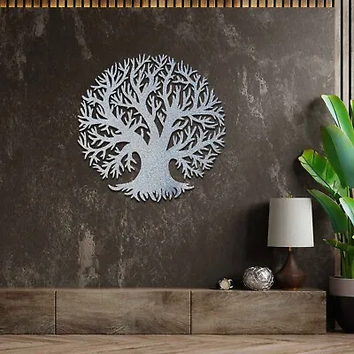 Wooden Wall Art Tree Of Life Modern Home Room Office Decor Gift For Her Idea • £65.30