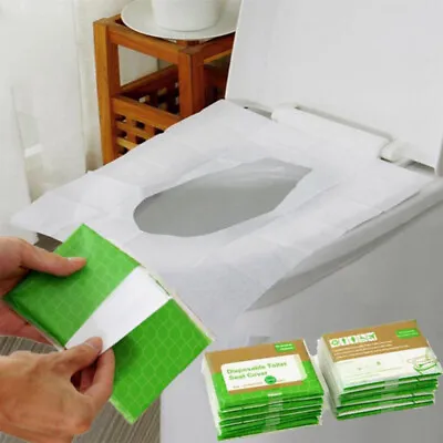 £3.78 • Buy 10 Sheets Disposable Toilet Seat Cover Travel Camping Flushable