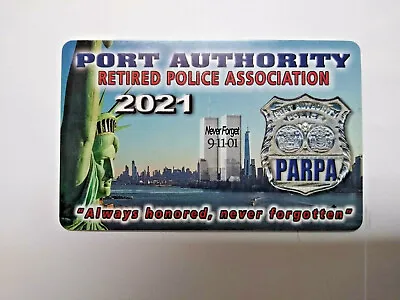 PAPD 2021 PARPA CARD”RETIRED” Police ASSOCIATION Card 9/11/01 UNSIGNED • $49.95