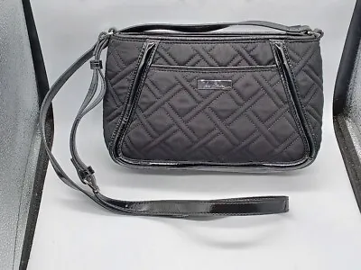 Vera Bradley Black Quilted Trimmed Trapeze Crossbody • $17.99