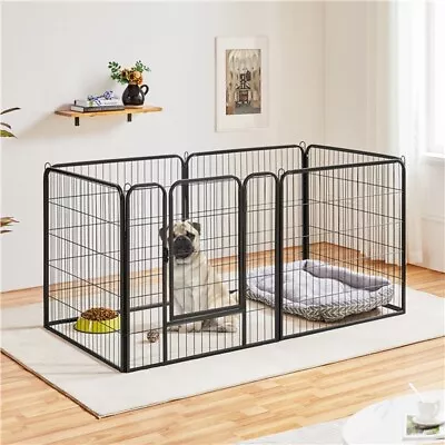 Heavy Duty 6 Panel Puppy Playpens Pet Dog Pen Cat Rabbit Fence Indoor/Outdoor • £47.99