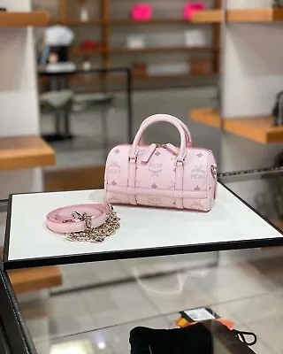 Last One! MCM Power Pink Color Woman’s Mini Boston Shoulder Bag $715+ Tax • $569.05