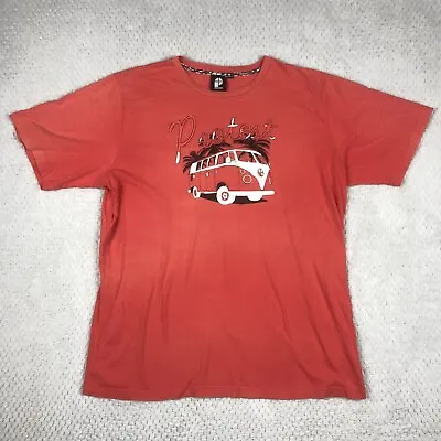 PROTEST  T Shirt Mens Campervan Graphic Short Sleeve Crew Neck Red 2XL XXL  • £7.16