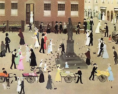 £15 • Buy Edwardian Children Manchester With Artist Helen Bradley Charming Mounted Print