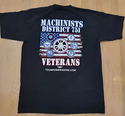 Union Made Shirt Black Men's XL Machinists Veterans District 751 USA Made TShirt • $14.57