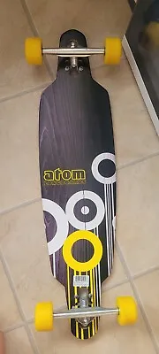 Atom 36” Drop Through Longboard Skateboard Yellow Excellent Condition • £54.90