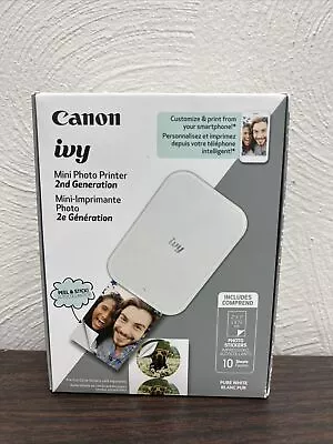 Canon IVY 2ND GEN Mini Photo Printer  [White] NEW FREE S&H!!! • $64.99
