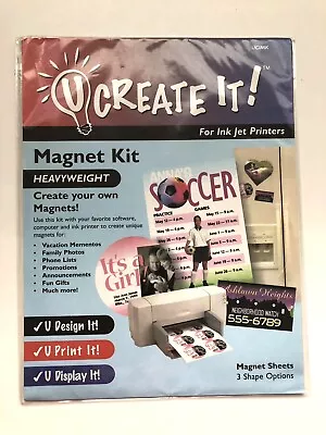 U Create It-Heavyweight Magnet Kit For Ink Jet Printers-CREATE YOUR OWN MAGNETS • $10