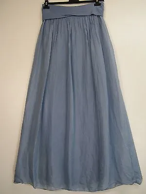 Lagenlook 100%  Silk   Lined  Long Skirt  15 Colours One Size Fits 12-16 • £27.99