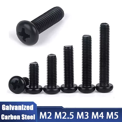 Pozi Pan Head Bolts Phillips Button Head Machine Screws Black M2 M2.5 M3 M4 M5  • £5.70