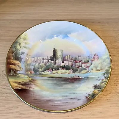 MINTON - WINDSOR CASTLE Berkshire Cabinet Plate *Signed* 10.5  Diameter • £35