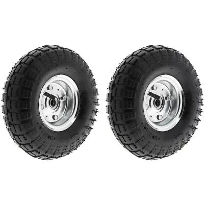 2 X 10  Pneumatic Sack Truck Wheelbarrow Tyres Trolley Wheel Cart Tyre Wheels • £18.99