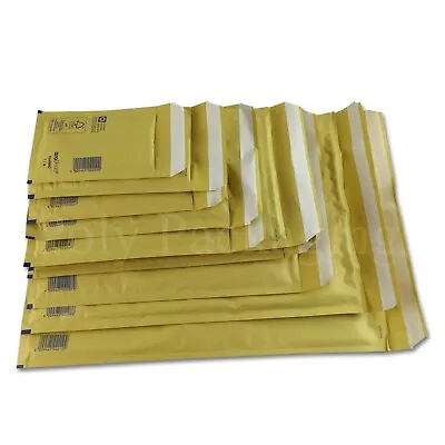 Bubble Lined GOLD PADDED ENVELOPES(10 Sizes)A5/A4/A3/CD'S/DVD Postal • £266