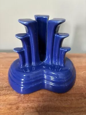 Vintage Fiesta Single Cobalt Tripod Candleholder Fiestaware • $39