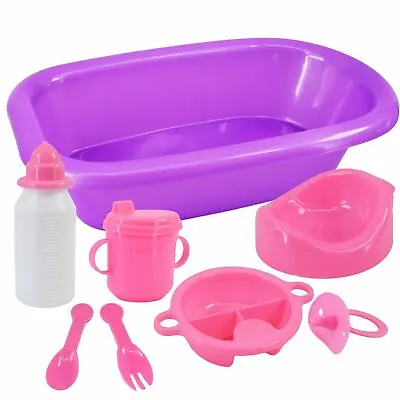 BiBi Doll Toy Accessories & Care Dolls Bath And Feeding Play Set For Baby Doll • £8.49