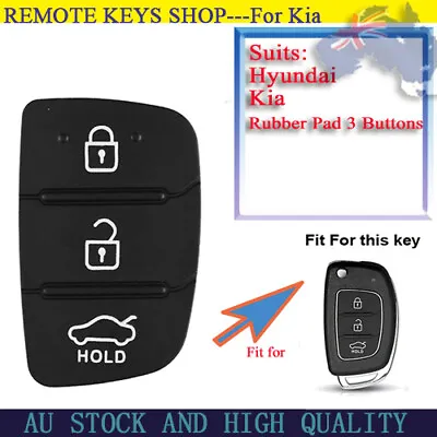 $9.99 • Buy For Hyundai I30 I35 IX35 IX45 Kia K2 Sportage Rubber Pad Silicone Key Cover Case