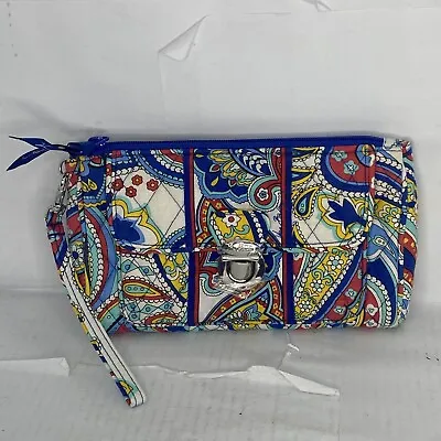 Vera Bradley Marina Paisley Push-lock Wristlet Wallet Clutch • $19.99