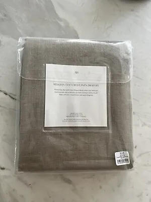  RH Restoration Hardware Belgian Opaque Linen Rod Pocket Curtain Panels 96”- 50  • $170