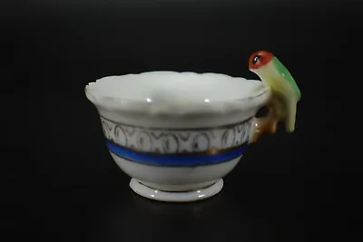 Miniature COFFEE/TEA CUP Parrot Handle Porcelain Japan Vintage • $14.20