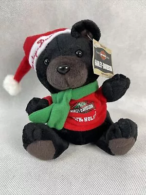 Vintage 2000 Harley Davidson  Racer  The Bear Christmas 6” Mini Bean Bag Plush • $13.99