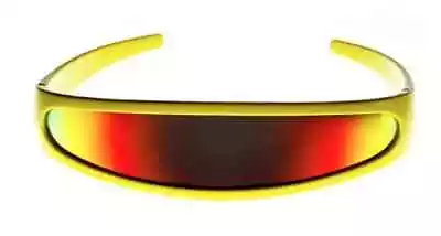 Futuristic Narrow X-men Cyclops Color Mirrored Lens Visor Sunglasses • $10.99