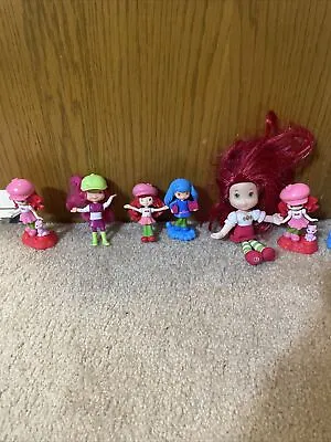 Lot OF 7 Vintage Strawberry Shortcake Doll /hair Miniature Dolls Mini Figures • $8