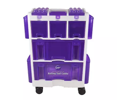 Wilton Ultimate Rolling Tool Caddy For Cake Decorating Supplies W/ Wheels Handle • £178.06