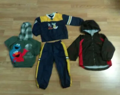 Lot Of 4 Toddler Boys Paired Track Suit Jacket And Sweater Circo Sesame Size 3T • $24.99