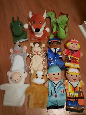 Set Of 11 Preschool Puppets Melissa And Doug/Unbranded Animals/Dragons Helpers • $19.99