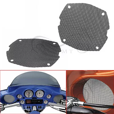 Wired Steel Mesh Front Speaker Grill Flat Style For Harley Touring Batwing FLHT • $23.98