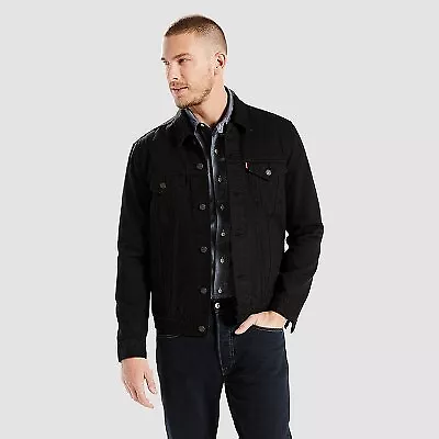 Levi's Men's Long Sleeve Trucker Jacket - Black Denim M • $19.99