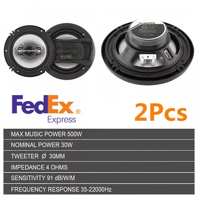 2PCS 6“ 500W 4 Way Car Music Stereo Horn Full Range Frequency Speaker Universal • $36.80