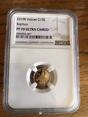 Vatican Gold Coin 10 Euro 2019 3g NGC PF70 With Original Box • $380