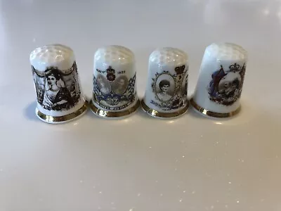 £5 • Buy Finsbury Fine Bone China Royal Family Thimbles Set Of Four.